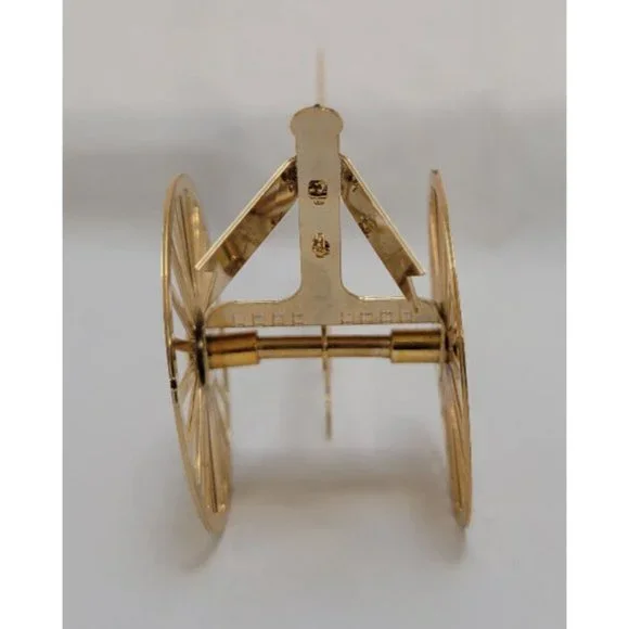 Vintage 1984 Hallmark SANTA SULKY DRIVER Brass Ornament QX436-1 - Picture 4 of 16